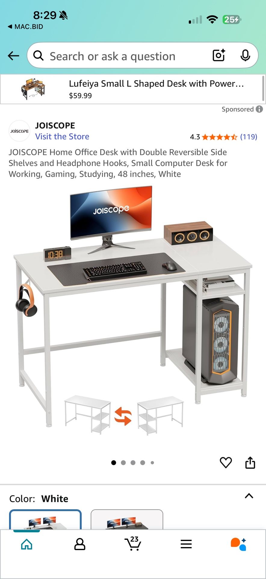 Office Desk with Shelves