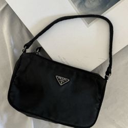 Authentic PRADA handbag accessory pouch handbag Tessuto bag