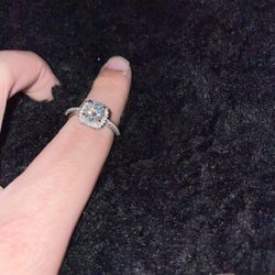 VVS1 1.0ct Lab grown Diamond Square Halo Ring