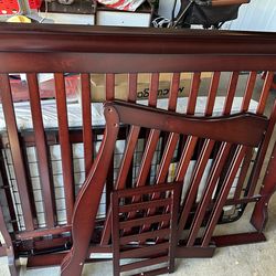 Free!!!!   Brown crib, used in good condition