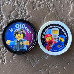 2 Brand new Legoland Pop Badges, Astronauts & Jr. Officer