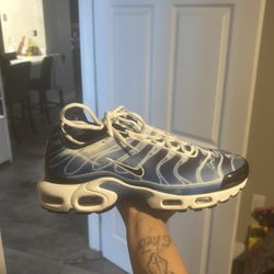 Nike Air Max Plus TN blue trainers. 