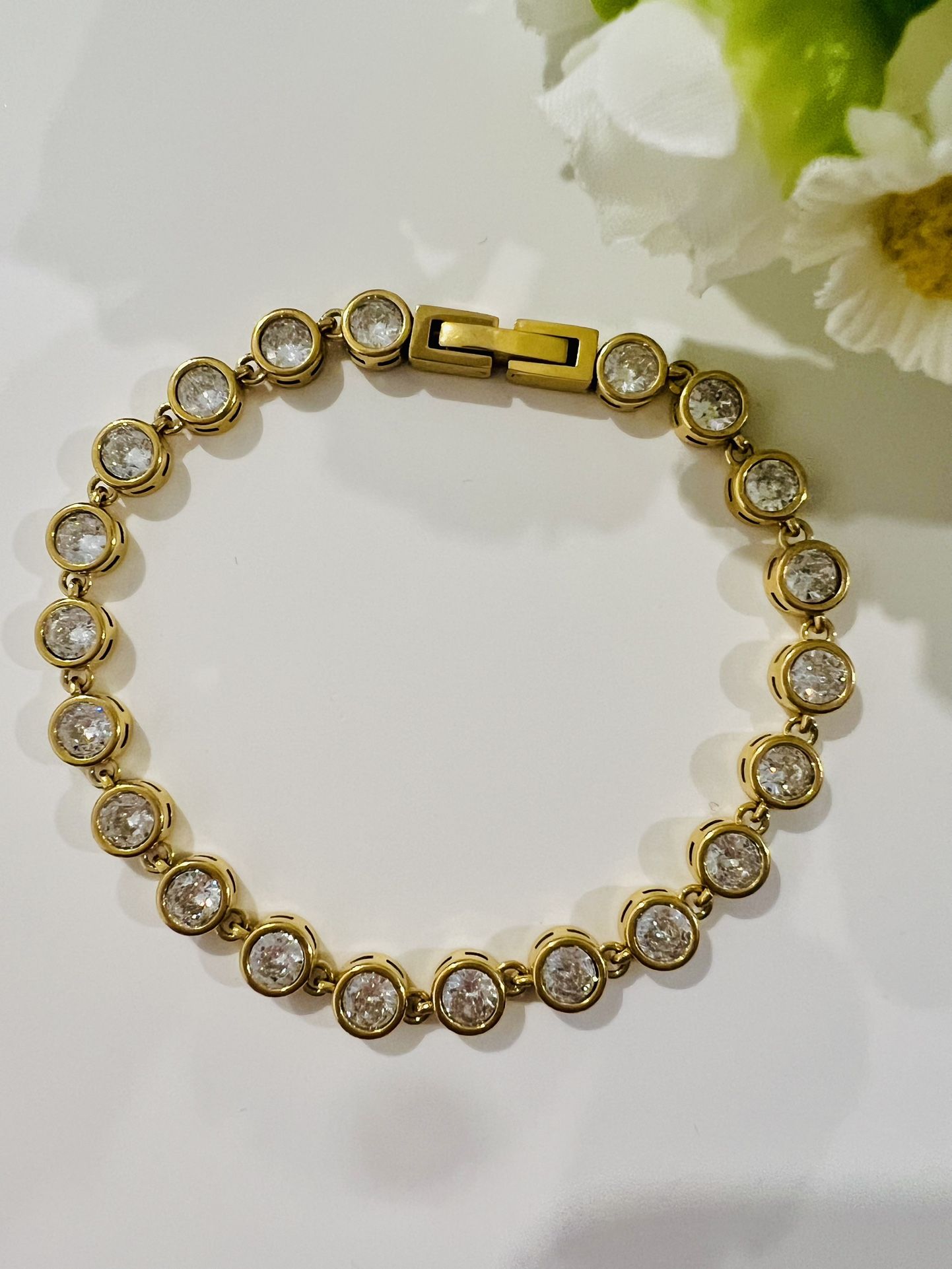 Thick Stone Tennis Bracelet