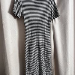 Striped Dress With Bottom Lace L