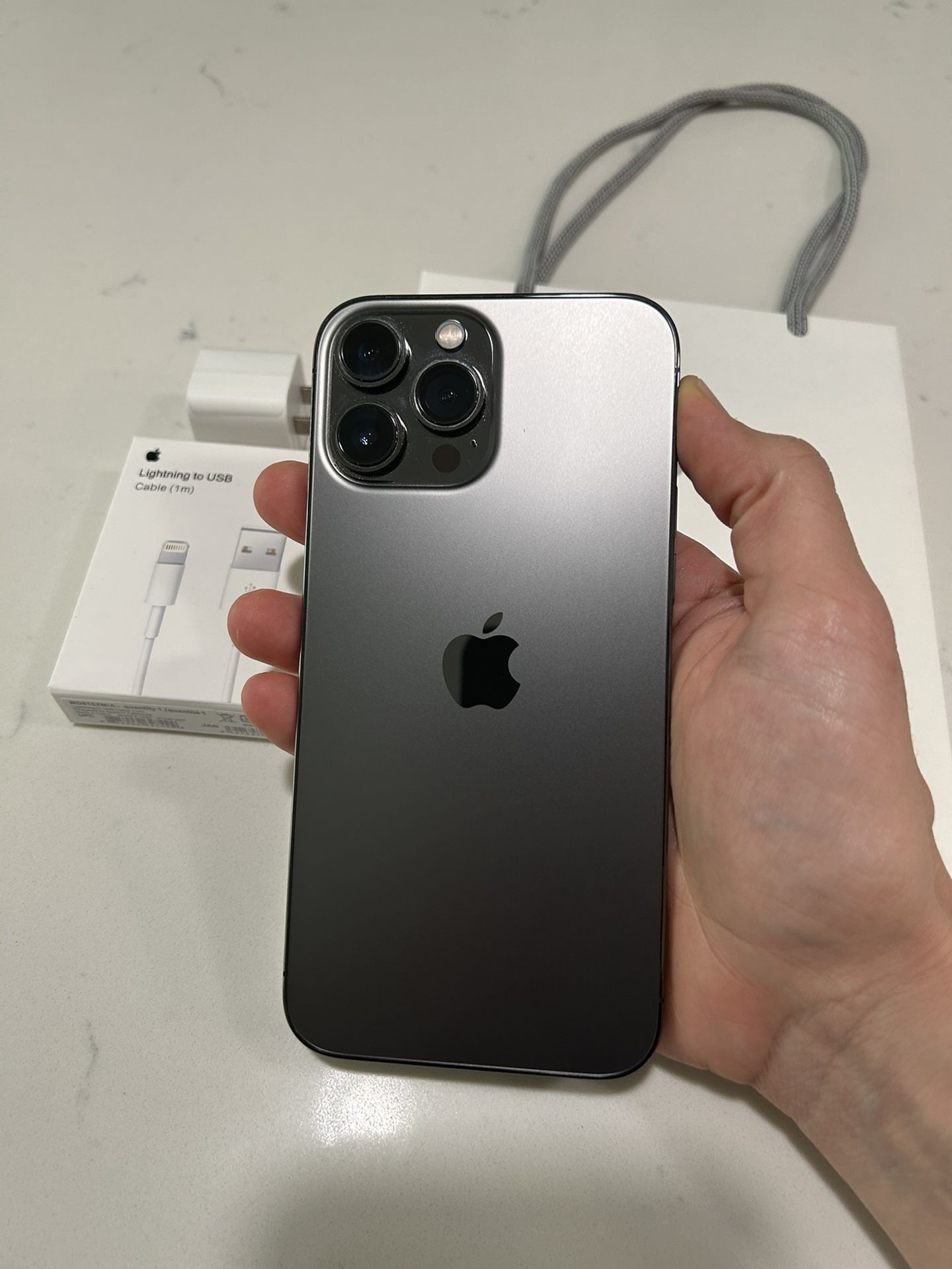 iPhone 13 Pro Max 128GB Graphite Black Unlocked All Carriers ✅ Mint Condition Verizon AT&T Cricket T mobile Metro Pcs Mexico 🇲🇽 Ready To Go!