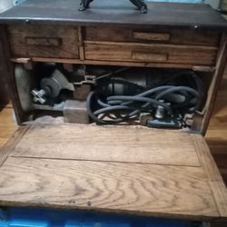 Vintage Black & Decker Valve Grinder Set In In Orig Wood Case...Works