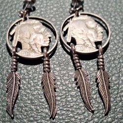 Buffalo Nickle Earrings.