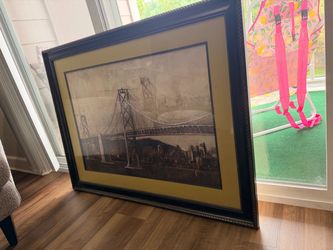 Framed Bridge of San Francisco Cityscape Wall Art Print