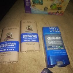 Dr Squatch Deodorant And Gillette Gel Deodorant 
