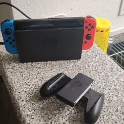 Nintendo Switch Console With Controller Handle
