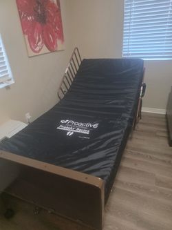Adjustable Hospital Bed w/ Proactive Pressure Relief Mattress