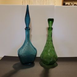 Mid Century Modern Glass Bottles 