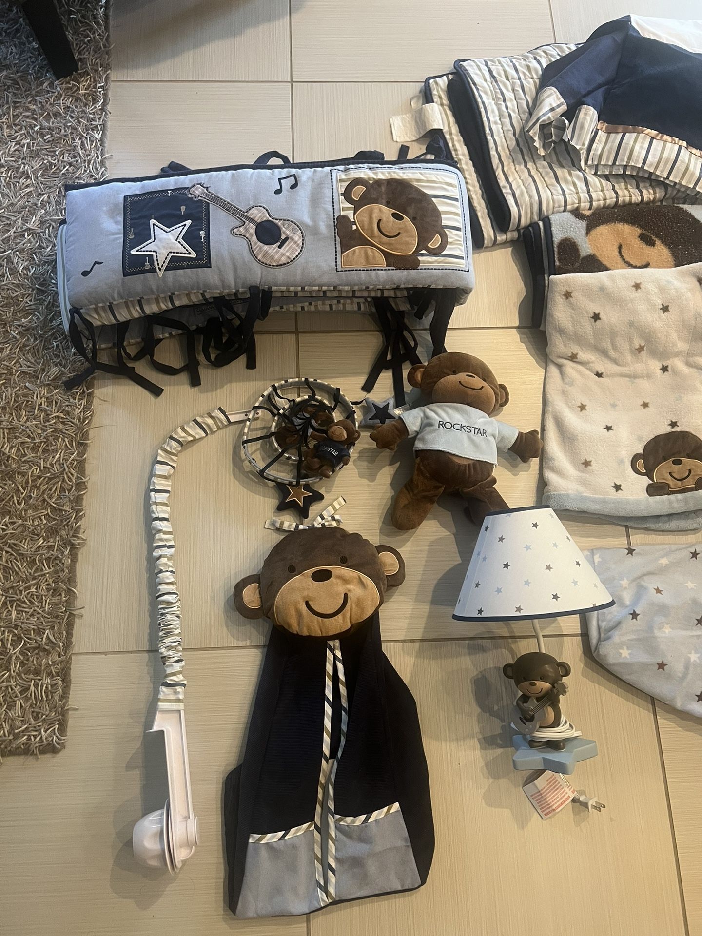 Carter's Rockstar Monkey Baby Nursery Décor