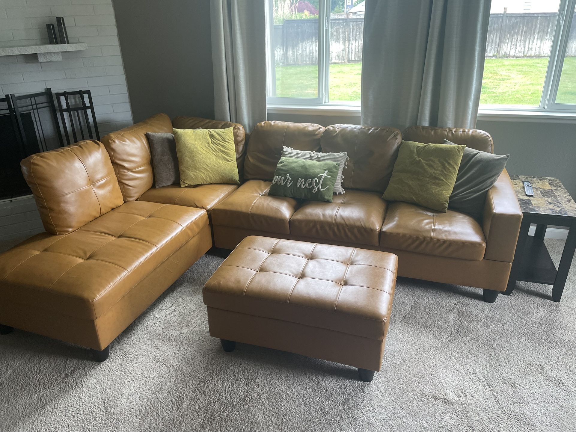 Sectional With Ottoman
