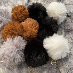 Pouf Ball Keychains