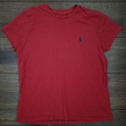 Polo Ralph Lauren Logo T-shirt Red Boys Sz M