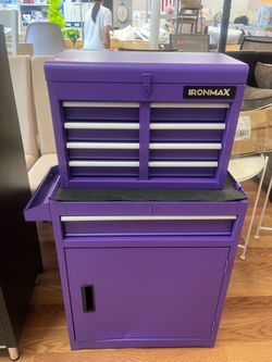 Ironmax Purple Tool Chest and Cabinet Combo