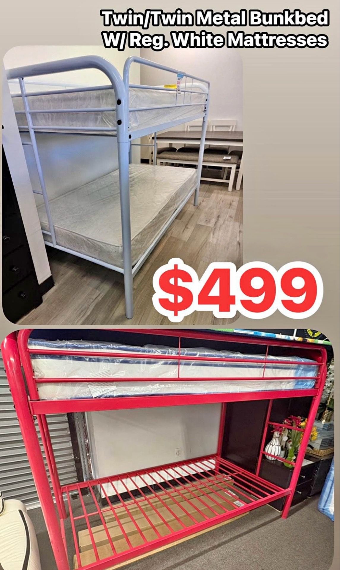 Bunk bed special with mattresses
