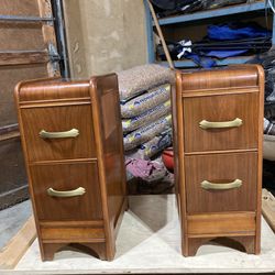 Art Deco Waterfall Night Stand Set