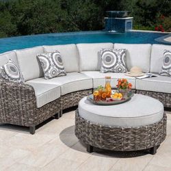 Vigo 5pc Woven Sectional-Costco