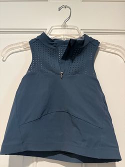 Lululemon 🍋sz 8 Steel Blue 🩶💙  High Neck Sports Bra w/ Zipper