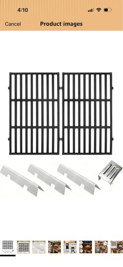 Replacement Parts Kit for Weber Spirit II 200 Series Grills – Includes Flavorizer Bars, Heat Deflector (SUS304) & Cooking Grates – Compatible with GS4