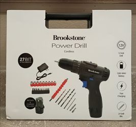 Cordless Power Drill with 27 bits