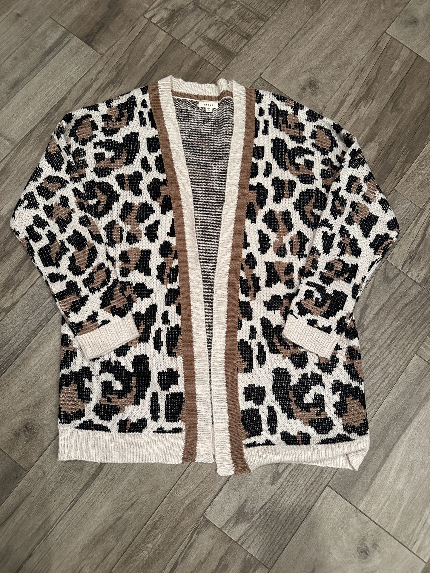 Animal Print Cardigan Sweater