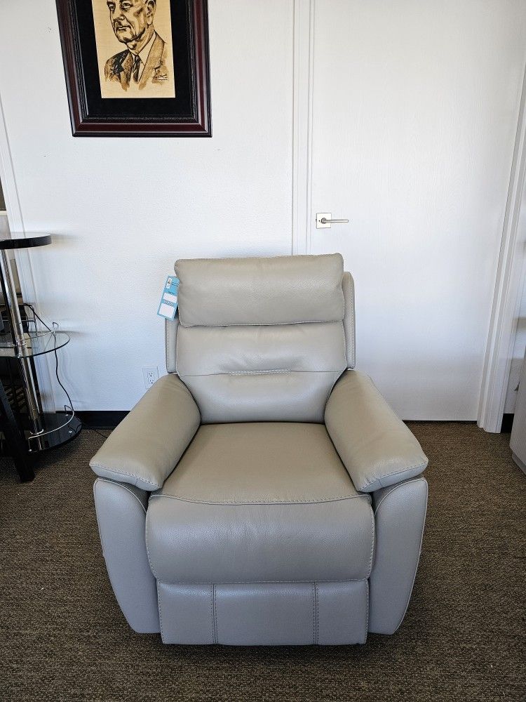 Leather Swivel Recliner Chair- Ossorio