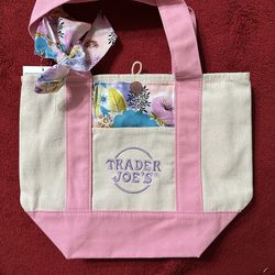 Pink Trader Joe’s mini tote