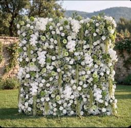 Sage Green Flower Wall R.e.n.t.a.l