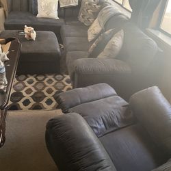 Sectional Couch   , Recliner Chair  & Ottoman 