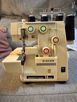 Vintage Singer Merrittlock 14U44 Serger - Made in Japan - Original Box