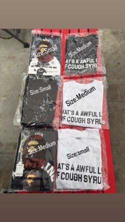 Awful lotta cough syrup & Bape Shirts