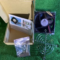 Brushless DC 12v Cooling Fan Brand New In Box Replacement Part With Hardware & Cover