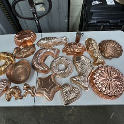 Copper Tin Molds Vintage