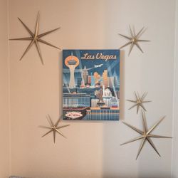 Mid Century Modern Gold Star Wall Decor