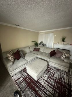 Large Sectional Sofa with Ottoman