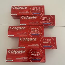 Colgate, Optic White Stainfighter Toothpaste+Baking Soda 4.2 oz , (5) for $10