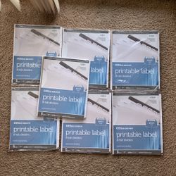Printable Label Reinforced Binding 8 Tab Divides