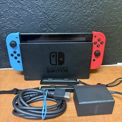 Nintendo Switch HAC-001 Joy-Cons Dock Original OEM Cords W Mario 3D All Stars