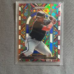 2022 Prizm Stained Glass Red, White And Blue Juan Soto