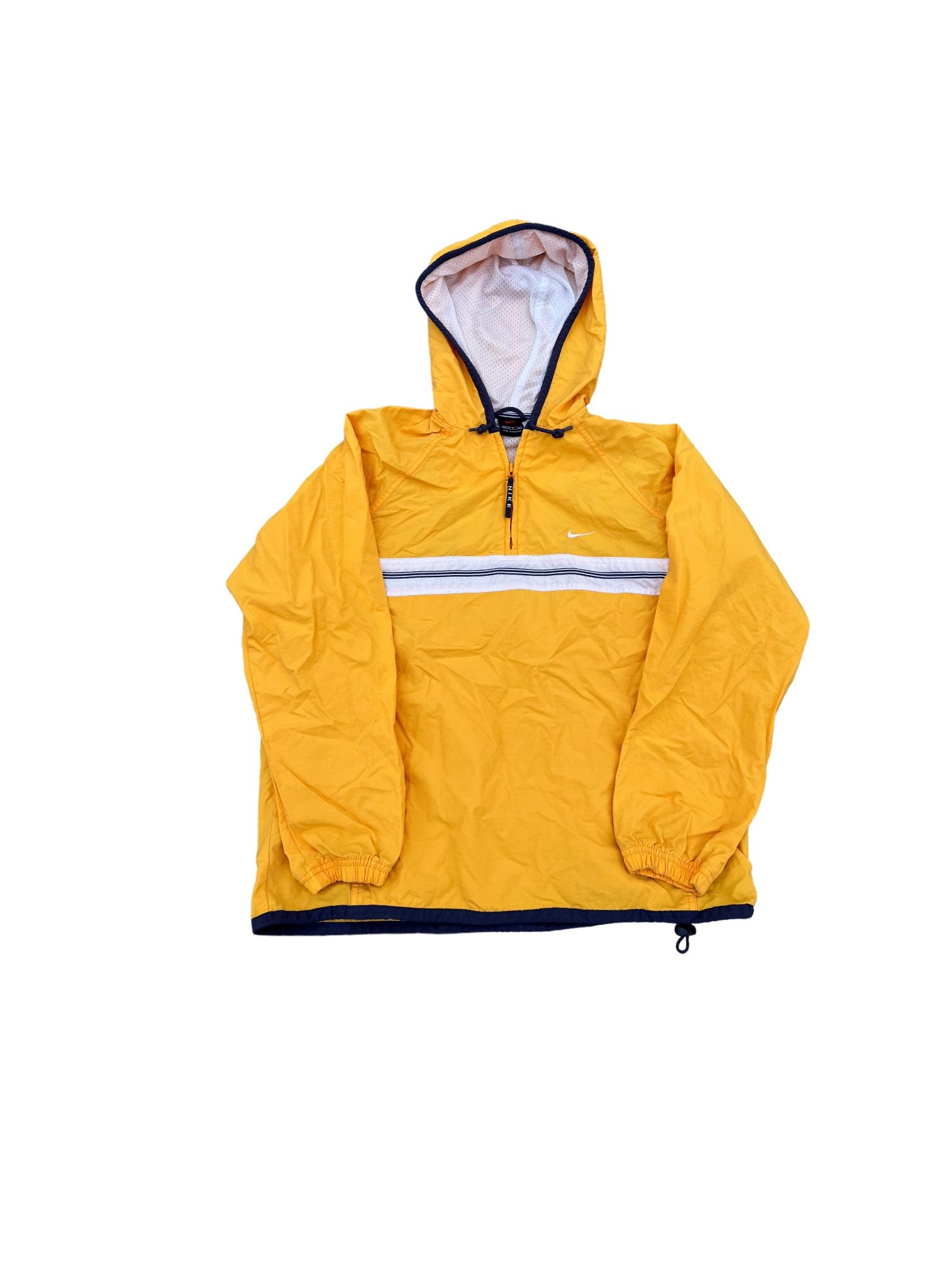 Nike Nylon Full Zip Lined Windbreaker 90s Black Tag VTG