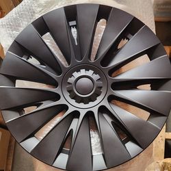 Tesla Model Y Hubcaps, 19 Inch Wheel Cover Wheel Hub Caps Fit for 2020-2024 Model Y, Matte Black Wheel Covers Replacement, 4pcs Rim Protectors Model Y