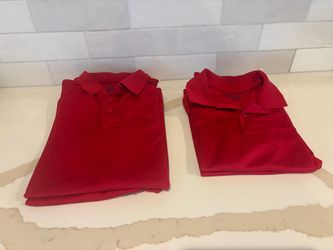 Izod Boys' School Uniform Performance Short Sleeve Solid Polo, Red, Size 8 and 10/12