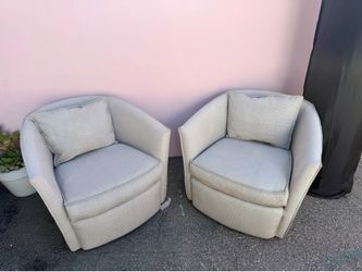 West Elm Duffield Swivel Chairs – Pair