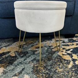 Cream Ottoman with storage