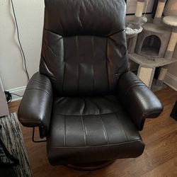 Set Of Dark Brown Lounge Chairs