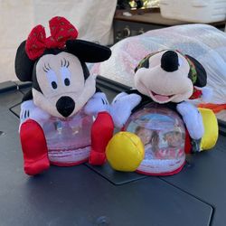 Mickey And Minnie Snow Globes