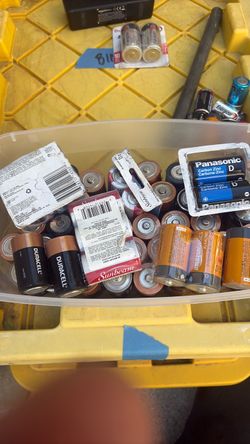 Mixed Lot of D Batteries – Duracell, Panasonic, AmazonBasics